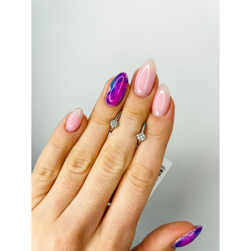 Серебряные серьги с бриллиантом B043-10