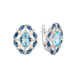 Серебряные серьги с фианитом Phoenix-313910