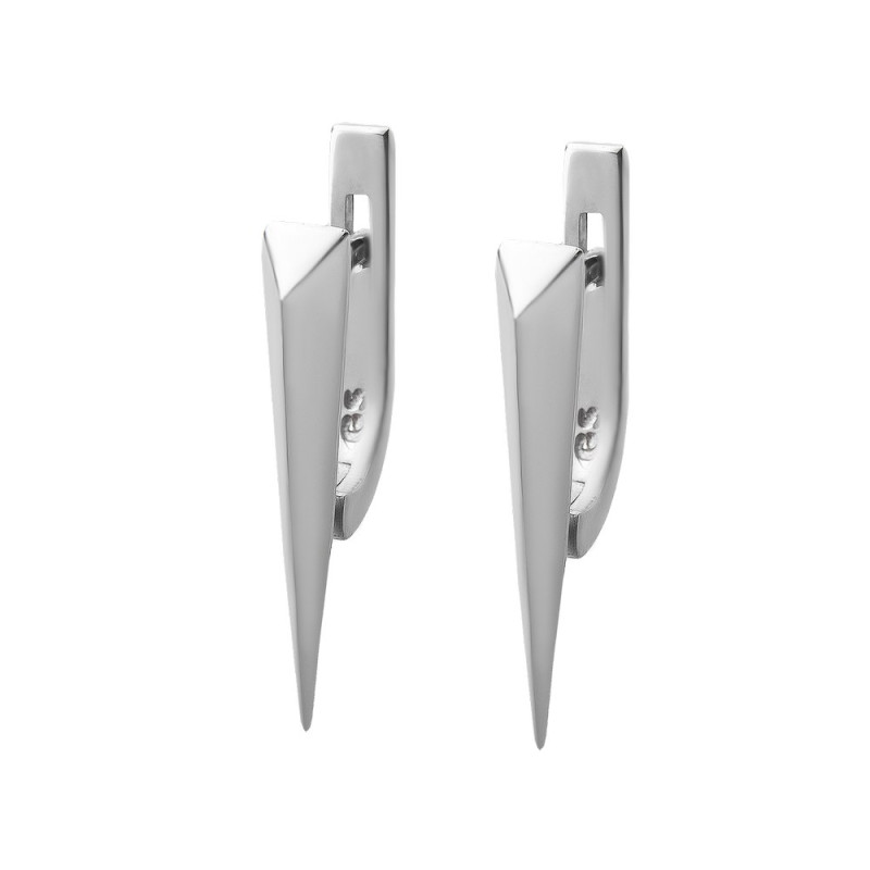 Silver earrings in the style of minimal S032