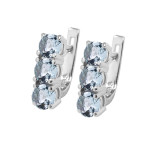 Срібні сережки з скай топазом 046-39