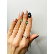 Срібні сережки з опалом 047-55