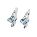 Серебряные серьги с скай топазом 053-3910