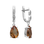 Серебряные серьги с натуральным нано султанитом 090N-8210