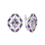 Silver earrings with ametrine 162-696210