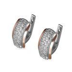 Срібні сережки з фіанітом Dyuna-10