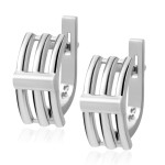 Silver earrings in the style of minimal S033