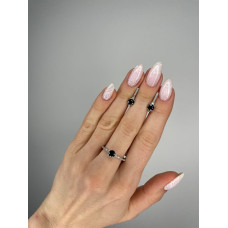 Серебряные серьги с сапфиром и куб. цирконием 001-3110