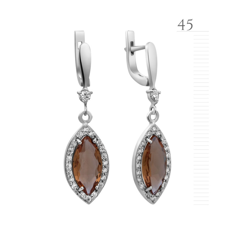 Silver earrings with nano sultanite 168N-8210