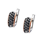 Срібні сережки з фіанітом Dyuna-20