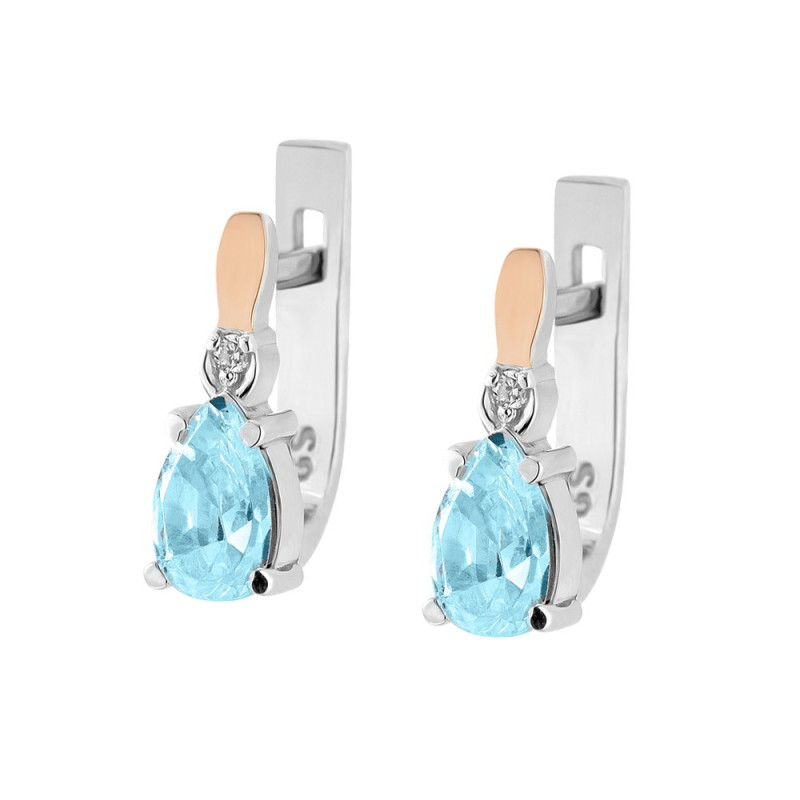 Silver earrings with cubic zirconia Latina-3910
