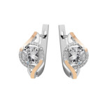 Серебряные серьги с золотыми вставками Varna-10