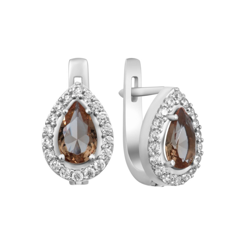 Серебряные серьги с нано султанитом 004N-8210