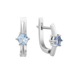Серебряные серьги с скай топазом 047-39