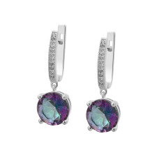 Earrings with nano mystic 102N-8110