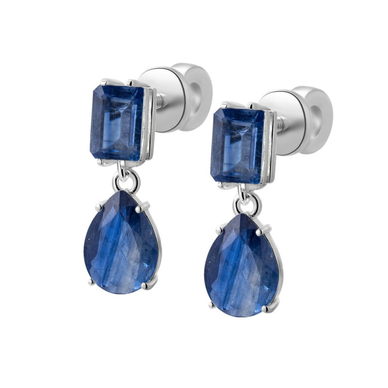Earrings with kyanite 105-37