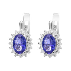Earrings with tanzanite 134-3510