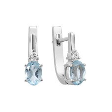Silver earrings with sky topaz 149-3910
