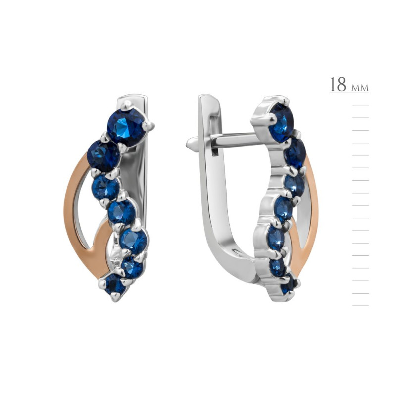 Серебряные серьги с фианитом Lima-31