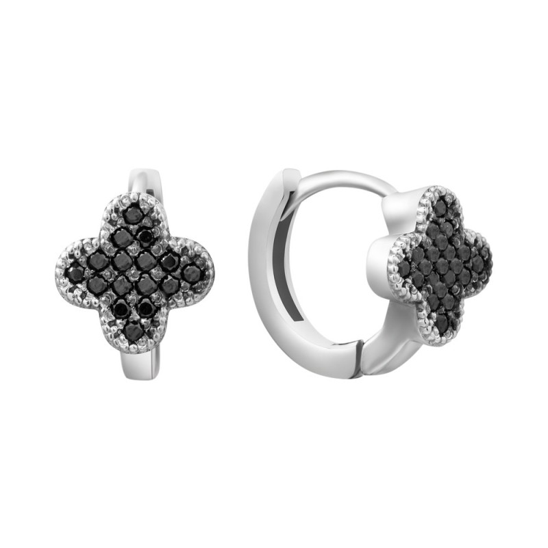 Срібні сережки з фіанітом S001-20