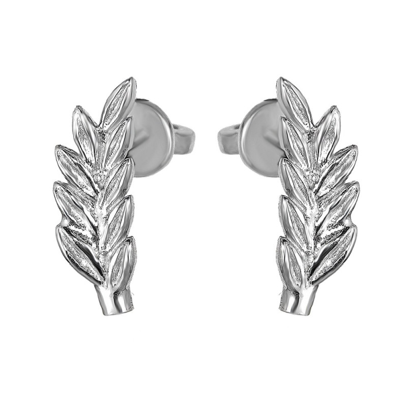 Silver earrings in the style of minimal S041