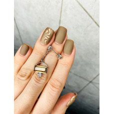 Серебряные серьги с нано султанитом S139N-8210