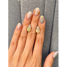 Срібні сережки з опалом та фіанітом 021-5510