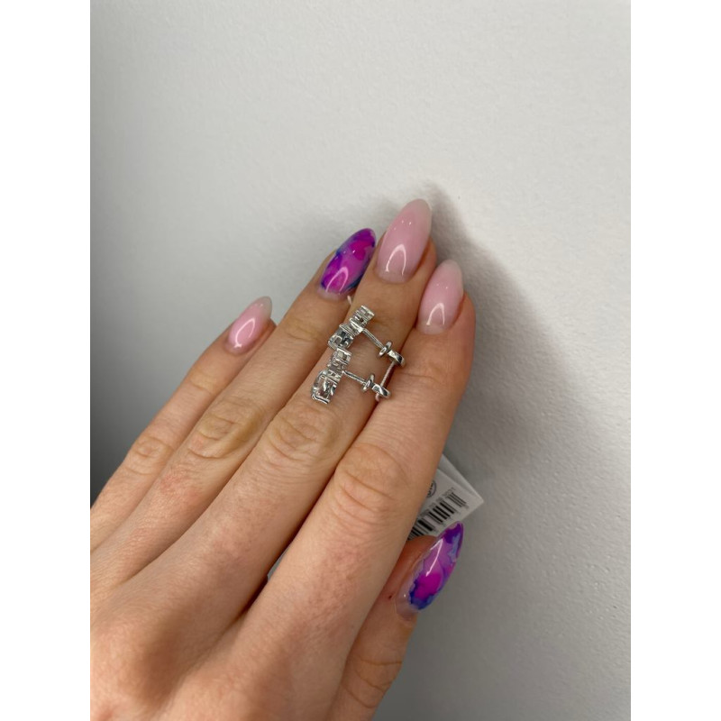 Серебряные серьги с скай топазом 076-3910