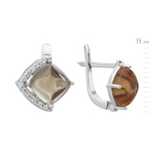 Серебряные серьги с нано султанитом 152N-8210