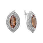 Серебряные серьги с нано султанитом 184N-8210