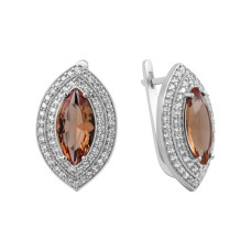 Серебряные серьги с нано султанитом 184N-8210