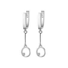 Earrings with cubic zirconia S103-10