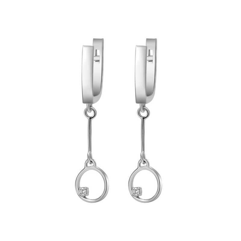 Earrings with cubic zirconia S103-10