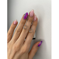 Earrings with cubic zirconia S103-10