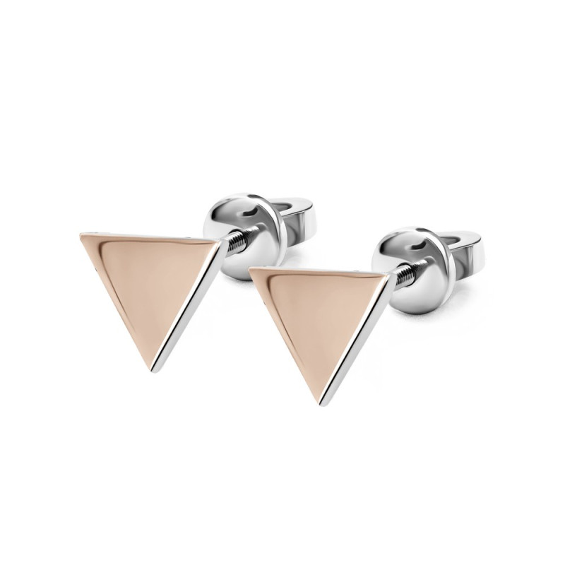 Silver studs with accents of gold Tores