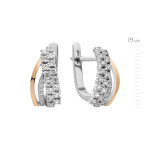 Серебряные серьги с фианитом Torino-10
