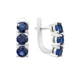 Earrings with nano sapphire 046N-31
