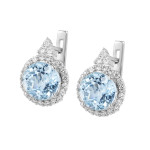 Серебряные серьги с скай топазом 048-3910
