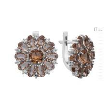 Серебряные серьги с нано султанитом 197N-8210