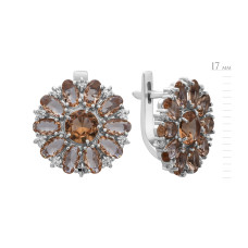 Серебряные серьги с нано султанитом 197N-8210