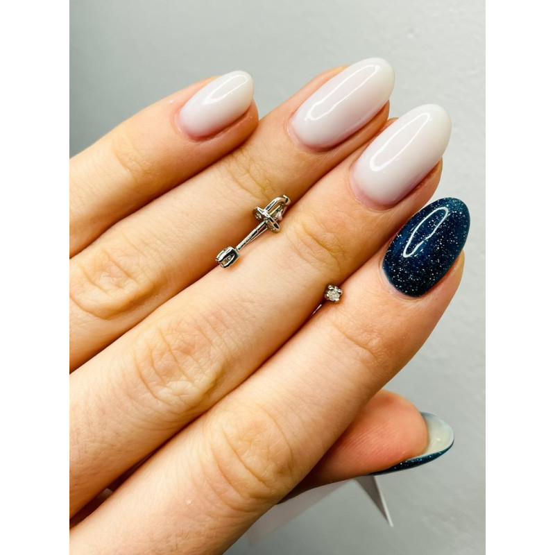 Серебряные серьги с бриллиантом B008-10