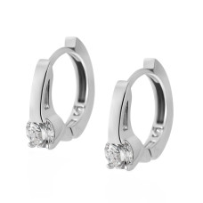 Silver earrings with cubic Zirconia inserts S003-10