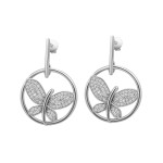 Earrings with cubic zirconia S104-10