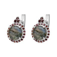 Earrings with labradorite 048-8841