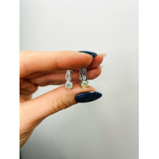 Срібні сережки з опалом та фіанітом 069-5510