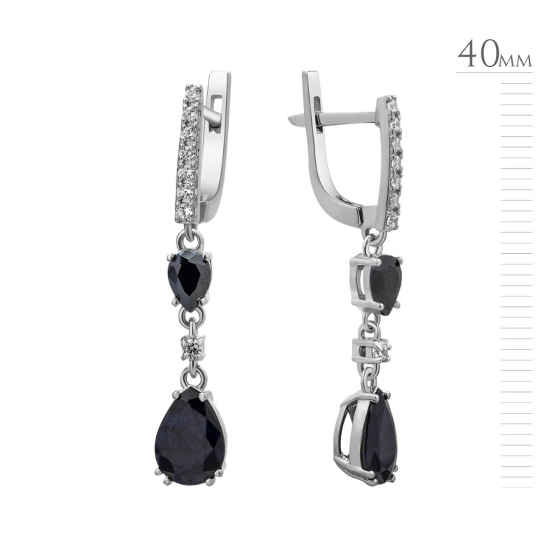 Срібні сережки з фіанітом 106CZ-2010