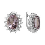Earrings with amethyst 170-6210