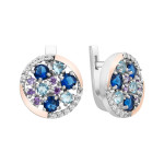 Срібні сережки з фіанітом Aprel-31396110