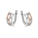 Срібні сережки з фіанітом DeStiny-10