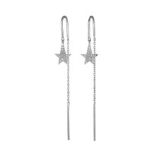 Silver earrings with cubic Zirconia Infiniti-10