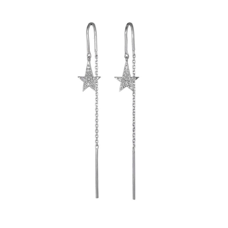 Silver earrings with cubic Zirconia Infiniti-10